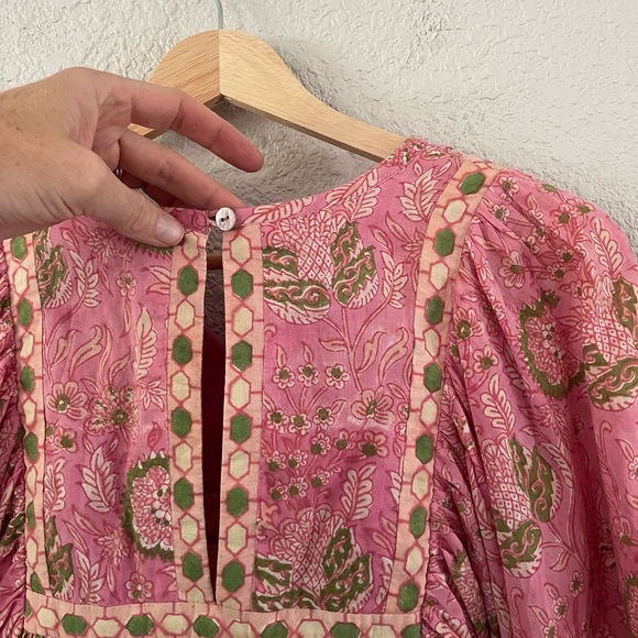 Cleobella Pink and Gold Patterned Mini Dress - Picture 6 of 13